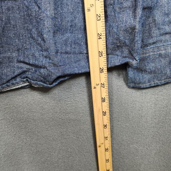 Cody James FR Mens Shirt Medium Blue Denim Western Long Sleeve Button Up Rodeo - Picture 6 of 16